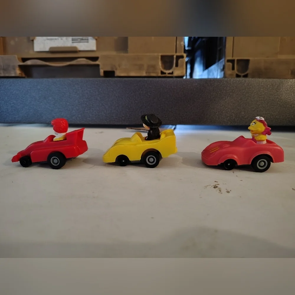 Vintage 1988 McDonalds Pull Back Turbo Macs Cars Happy Meal Bundle